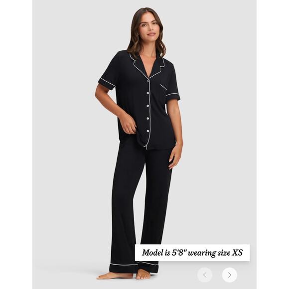 Cozy Earth Soft Stretch Knit Lounge Pajamas Pants Medium Button Down Shirt Large - Picture 1 of 6